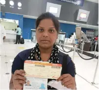  ?? Supplied photo ?? Simran at the airport before departure. —