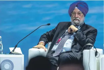  ?? Victor Besa / The National ?? Hardeep Puri was appointed India’s Petroleum Minister three months ago