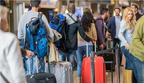  ?? Canva ?? European airports have been hit with lengthy queues over summer as staff protest pay conditions.