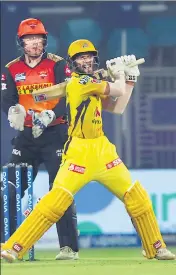  ??  ?? Ruturaj Gaikwad scored a 44-ball 75 for Chennai Super Kings against Sunrisers Hyderabad in New Delhi on Wednesday.