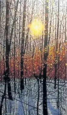  ?? SPECIAL TO THE EXAMINER ?? This print by Tim Packer provides a sample of the art done by one of the Gallery on the Lakes most popular artists. In his paintings at the gallery you will always find the sun shining through.