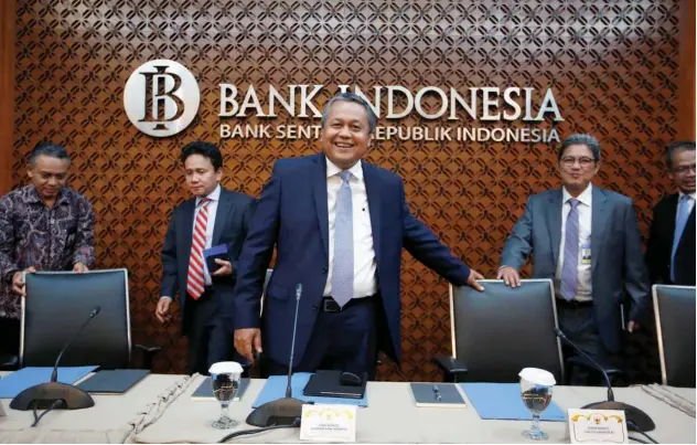  ?? File/reuters ?? ↑
Perry Warjiyo speaks to the media at the Bank Indonesia headquarte­rs in Jakarta.