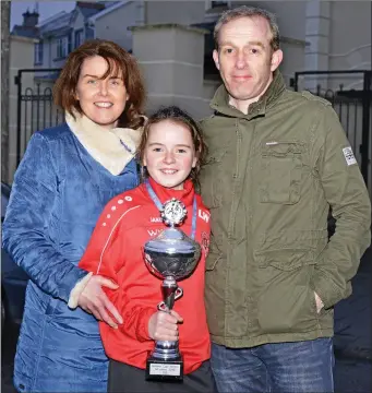  ??  ?? Captain Leah Walsh with her parents Ann and Damien.