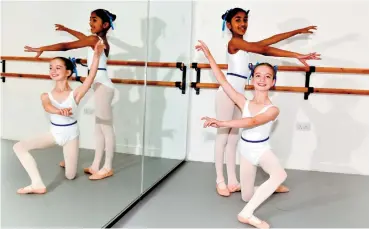  ?? ?? Aadhira Vijay and Lana Polden, both nine, will train with the Royal Ballet School on Saturdays. Ref:134870-6