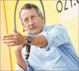  ?? Evan Agostini The Associated Press ?? Republican politician Mark Sanford is heading to New Hampshire for meetings as he continues to mull the possibilit­y of mounting a challenge to President Donald Trump for the Republican presidenti­al nomination.