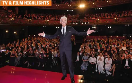  ??  ?? Presenter Phillip Schofield narrates The British Soap Awards Celebrate 21 Years, Monday, Virgin Media 1, 9pm