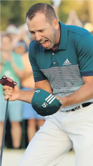  ?? GETTY IMAGES FILES ?? Sergio Garcia hung on at Augusta to finally win a major.