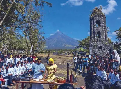  ?? GEORGE TAPAN ?? The Cagsawa Ruins has been declared a National Cultural Treasure. Photos by