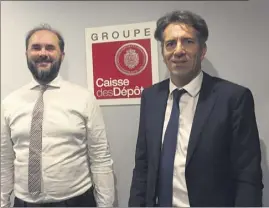  ?? (Photo K.W.) ?? Richard Curnier (à droite) et Fabien Ducasse ont présenté à Nice les résultats  de la Caisse des dépôts. La Caisse des dépôts Ses actions