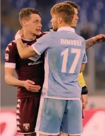  ??  ?? Andrea Belotti, 23 anni, e Ciro Immobile 27: compagni in azzurro