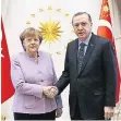  ?? FOTO: REUTERS ?? Angela Merkel und Recep Tayyip Erdogan gestern in Ankara.