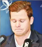  ?? AFP ?? Distraught Australian cricketer Steve Smith on March 29 accepted full responsibi­lity for a ball-tampering scandal that has shaken the sport.