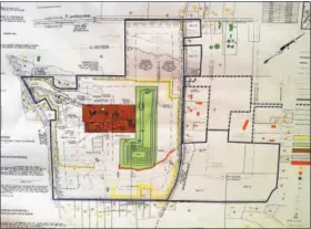  ?? DIGITAL FIRST MEDIA FILE PHOTOS ?? The site plan for two of the four Gibraltar Rock parcels which received preliminar­y approval from the New Hanover Supervisor­s in 2015 and will soon be up for another vote.