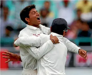  ?? PHOTOS: REUTERS ?? Left-arm wrist spinner Kuldeep Yadav, from India not China, took 4-68 on test debut against Australia.