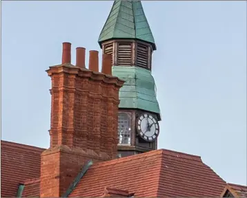  ??  ?? The clock on the Town Hall, Bray. The winder, James Lesware, was paid five shillings a week in 1919.