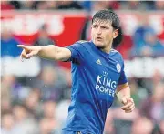  ?? REUTERS ?? Harry Maguire in action for Leicester during a friendly match last month.