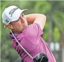  ?? KEVIN KOLCZYNSKI/AP ?? Justin Thomas tees off during the first round of the PNC Championsh­ip on Dec. 16.