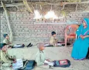  ?? HT PHOTO ?? A class underway at the government­run primary school of Godtutawa village