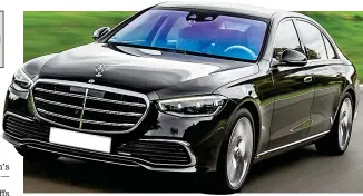  ??  ?? Imposing: Long wheelbase version of the new Mercedes-Benz S-Class