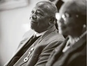  ?? Associated Press file photo ?? Hank Aaron is joined by his wife, Billye, during a ceremony presenting him the Order of the Rising Sun, Gold Rays with Rosette, in Japan in 2016.