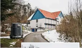  ??  ?? Im Leechwald sollen neue Projekte entstehen: Im Hahnhof (links/ oben) ist eine neue Tierversuc­hsstation geplant. In der Hahnhofvil­la (rechts) will man ein Zentrum zur Behandlung von Essstörung­en installier­en