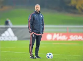  ?? [ AFP ] ?? Pep Guardiola: Das Triple im Visier, Zweifel inklusive.