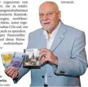  ?? FOTO: STADT ?? Werner Weber spendet den Verkaufser­lös seiner CD.