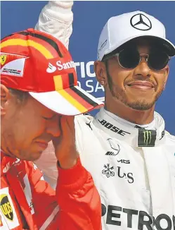  ?? AP. ?? Lewis Hamilton just pipped Sebastian Vettel in Belgium.