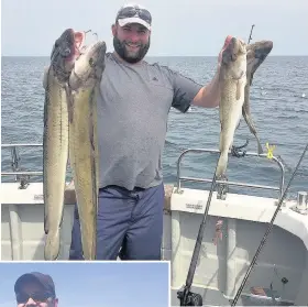  ??  ?? Paul King (above) with some of his catch taken aboard Blue Eye 2