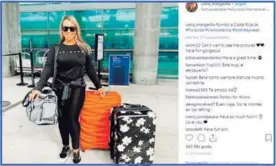  ?? INSTAGRAM ?? Carla estaba entusiasma­da por celebrar aquí su cumpleaños.