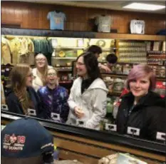 ?? SUBMITTED PHOTO ?? Five of the six girls who makeup the first girls troop in Delaware County under Scouts BSA are all smiles as the boy scouts pay for their first uniforms.