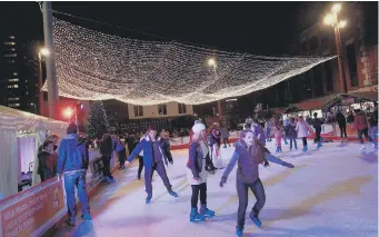  ??  ?? People enjoying the ice rink at last year’s event.