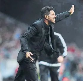  ?? FOTO: GETTT ?? Diego Pablo Simeone, en el partido de ayer ante el Chelsea en el Metropolit­ano