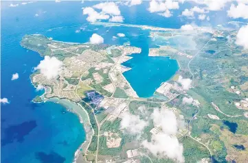  ??  ?? File photo of an aerial view of US Naval Base Guam. — Reuters photo