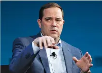  ??  ?? CHUCK ROBBINS, CEO of Cisco, speaks at the Wall Street Journal Digital conference in Laguna Beach, California, Oct. 17.