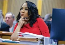  ?? ALEX SLITZ / AP ?? An attorney for Donald Trump says he’s optimistic an appellate review will lead to the Georgia 2020 election interferen­ce case against him being dismissed and Fulton County District Attorney Fani Willis (above) being disqualifi­ed.