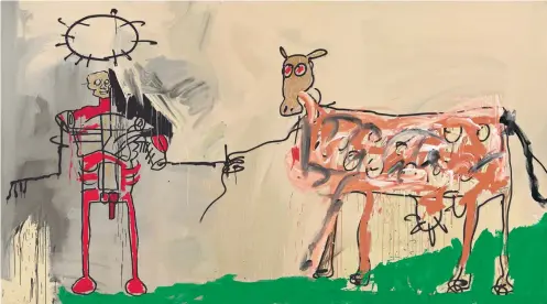  ??  ?? disagio | Jean-Michel Basquiat, «The Field Next to the Other Road», 1981, collezione privata