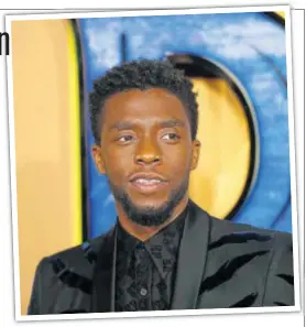  ?? PHOTO: PETER NICHOLLS/REUTERS ?? Chadwick Boseman will be presenting an award at this year’s Oscars