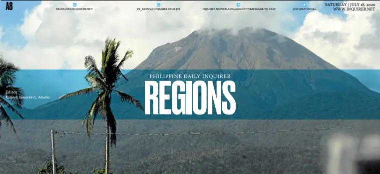  ?? —BUREAU OF FISHERIES AND AQUATIC RESOURCES BICOL ?? ALERT LEVEL 1 July 6.
Mt. Bulusan in Sorsogon province has been showing signs of restivenes­s, prompting the Philippine Institute of Volcanolog­y and Seismology to raise alert level 1 over the volcano on