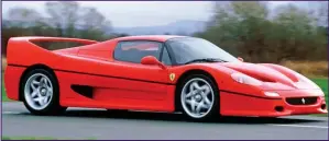  ??  ?? Supercar: The limited-edition Ferrari F50 can reach 60mph in 3.8secs