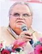  ??  ?? J&amp;KR Governor Satya Pal Malik