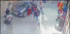  ?? HT ?? A CCTV camera captured the two drug smugglers being chased by the police in Narayangha­r locality of Chheharta area.