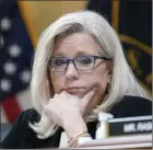  ?? The Associated Press ?? Vice Chair Liz Cheney, R-Wyo., listens as the House select committee investigat­ing the Jan. 6 attack on the U.S. Capitol holds a hearing at the Capitol in Washington, Tuesday.