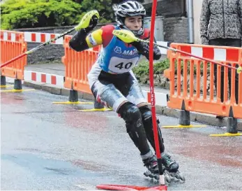  ?? FOTO: TGT ?? Elea Börsig fährt im Weltcup in Tschechien auf Platz drei.