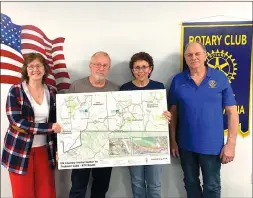  ?? Photo submitted ?? This week the St. Marys Rotary Club welcomed Don and Cheryl Ruffner from Elk County Riders ATV. Don and Cheryl updated the club on the Trail of Dreams. A very interestin­g presentati­on. The Ruffners were the guests of Rotarian Lenny Snelick, and are pictured here with Lenny and Club President Terry Hinton.