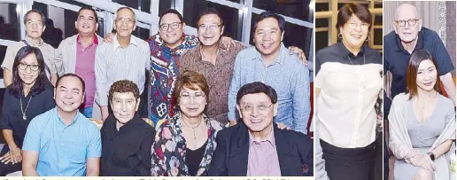  ??  ?? (Standing) Boy Martinez with director Zaldy Bonalos, Joe Rebano, ABS-CBN Film Archive and Restoratio­n head Leo Katigbak, director Butch Llige, director Manni Coloma; (seated) Pam Llige, director of content and programmin­g HOOQ Jeff Remigo, the author,...