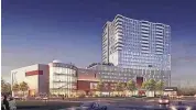  ?? CORP. / INPLACE DESIGN MARCUS ?? The Edison Place mixed-use developmen­t’s conceptual plans included a Marcus theater and a 20-story office and residentia­l building.