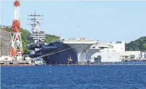  ?? EDYTHE MCNAMEE/MEDILL NEWS SERVICE ?? The USS Ronald Reagan is the U.S. Navy’s only forward deployed aircraft carrier. Its home port is Yokosuka, Japan.