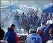  ?? BILL WIPPERT - THE ASSOCIATED PRESS ?? FILE - Fans arrive to tailgate before an NFL football game between the Buffalo Bills and the Jacksonvil­le Jaguars in Orchard Park, N.Y., in this Sunday, Nov. 27, 2016, file photo.