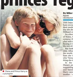  ??  ?? Diana and Prince Harry as a youngster